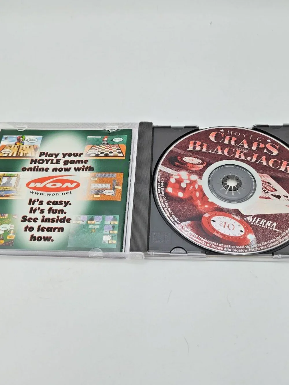 Hoyle Craps & Blackjack PC Mac CD-ROM 1999 Sierra Casino Game Tested Works